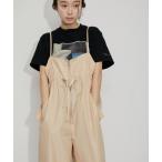 サロペット オーバーオール 「UVカット」シャイニータフタ撥水ロンパース レディース