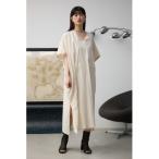 ワンピース レーヨン・リネン混オーバーワンピース