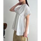 ブラウス シャツ ウエストタックペプラムブラウス レディース