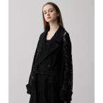 チェスターコート コート 「CLEL」Loose Cord Lace Long Chester Coat/ルーズコードレース ロングチェスターコート