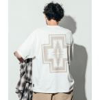 ショッピングプリント tシャツ Tシャツ メンズ PENDLETON/ペンドルトン 別注 バックプリント クルーネックTシャツ/刺繍ロゴ