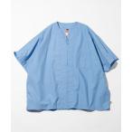 シャツ HINSON/ヒンソン フルジップカーデ ショートスリーブシャツ/ブロード/シャツ カーディガン/半袖 メンズ