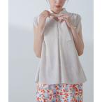 ブラウス シャツ ショルダーギャザーボウタイブラウス レディース