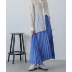 スカート サテンプリーツスカート