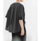 ブラウス シャツ Cloche misc 5分袖ノーカラーブラウス レディース