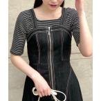 tシャツ ＪＩＬＬ　ｂｙベーシック　ラインゴムＴシャツ レディース