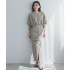 水着 スリットナロースカートラッシュガード レディース