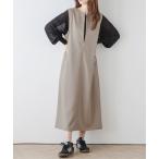 ジャンパースカート キーネックジャンパースカート