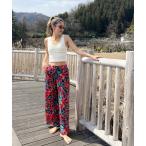 パンツ MIDNIGHT AVENUE/ロキシー総柄ボタニカル柄パンツ レディース