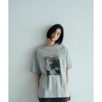 ショッピングＴシャツ tシャツ Tシャツ レディース MONOCHROME PHOTO PRINT TEE