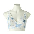 ブラジャー キッドブルー -ヘムブラッサムＰｔ -フックアイソフトブラジャー(ノンワイヤー) -KIWA337 -kidblue