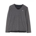 「BURBERRY BLACK LABEL」 ボーダー柄長袖Tシャツ 2 ブラック メンズ