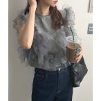 tシャツ マルチwayチュールドッキングプルオーバー レディース