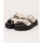 サンダル maaRu マアル レディース ビジューバックル厚底ミュールサンダル 12819 レディース