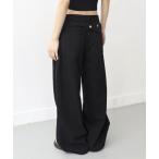 ジーンズ デニム デニムパンツ 「男女兼用/UNISEX」「ボタンで自由にSIZE調節可能」バックボタンポイントワイドデニムパンツ レディース メンズ