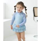 ショッピングキッズ 水着 女の子 ラッシュガード キッズ水着 長袖ラッシュガードワンピース 女の子 小花柄 キッズ 子供 女の子
