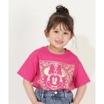 tシャツ 親子お揃い ディズニー ペイズリー 箔風プリント Tシャツ 9540K キッズ 子供服 男の子 女の子