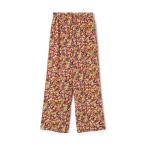 パンツ レーヨンローンプリント イージーストレートパンツ レディース