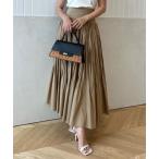 スカート ワッシャープリーツコルセットスカート