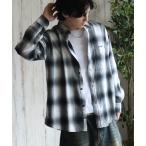 シャツ 「GERRY/ジェリー」ワンポイントロゴ ロングスリーブ チェックネルシャツ メンズ レディース
