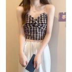  топ передний Cross Short вязаный топ 