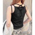 タンクトップ ノースリーブ ホルターネックタンクトップ レディース