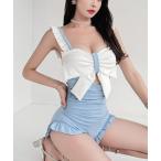  купальный костюм передний лента bai цвет оборка купальный костюм женский 