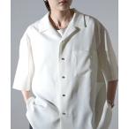 シャツ 25SS ビッグシルエット メタルボタン ドレープとろみ オープンカラー半袖シャツ ユニセックス「Confirm」 メンズ レディース