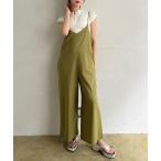 サロペット オーバーオール バックフリルキャミサロペット レディース