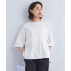 tシャツ Tシャツ レディース タック ラウンドヘム プルオーバー カットソー -接触冷感・UVカット-