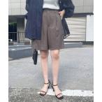 パンツ タックハーフパンツ レディース