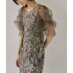 ドレス Fluffy sleeve pe