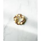 ブローチ マットゴールドリースブローチ レディース