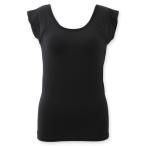 インナーシャツ 肌着 ベーシックインナー「冷はだヴェール」脇汗パッド＆カップ付き、フレンチスリーブインナー 「UVカット/接触冷感」 レディース