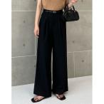 パンツ 「2024 SUMMER COLLECTION」「森カンナさん着用」「低身長/高身長サイズ有」クラシックコットンタックワイドパンツ レディース