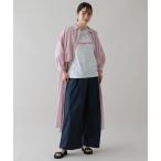 ワンピース 「natural by clip」ストライプレイヤーシャツワンピース