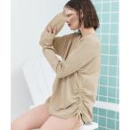 ラッシュガード リブ素材ラッシュガード ドロストデザインプルオーバー レディース