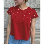 tシャツ パールカットソー レディース