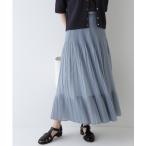 スカート オーガンジープリーツスカート