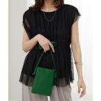 ブラウス シャツ チュール使いギャザーデザインブラウス レディース