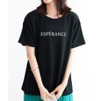 tシャツ ジャカード素材ロゴプリントプルオーバー レディース