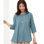 ブラウス シャツ シャドーストライプ素材タック使いブラウス レディース