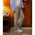 パンツ ボーダーニットパンツ レディース