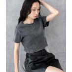 tシャツ WEGO/ヴィンテージウォッシュリブT レディース