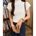 tシャツ ハイネックサマーニット レディース