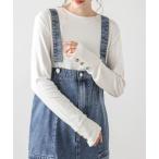 tシャツ ハートボタンロングTシャツ レディース