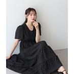 ワンピース フレアスリーブティアードワンピース