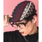 帽子 ベレー帽 an meets zakka ネイティブ柄ニットハンチング / 帽子 メンズ レディース メンズ レディース