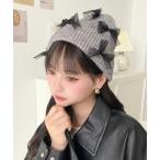 ニット帽 ニットキャップ チュールリボン or ベロアリボン付きアソートリブニット帽 レディース