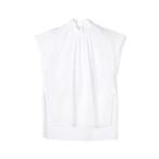 ブラウス シャツ コットンブロード ハイネックシャツ レディース